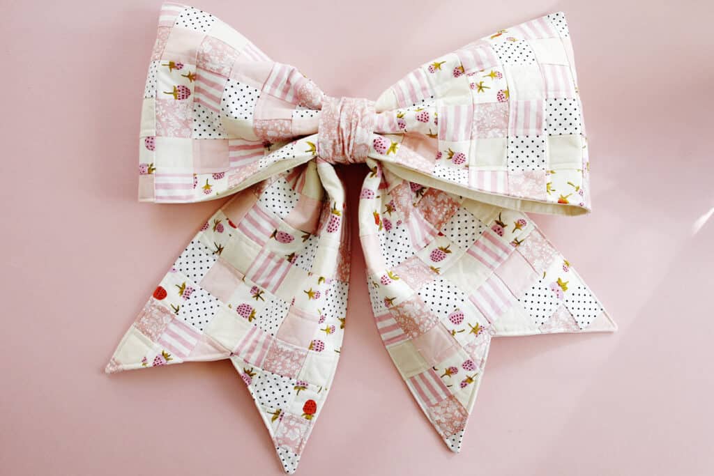I Made a GIANT Patchwork Bow From Fabric Scraps!