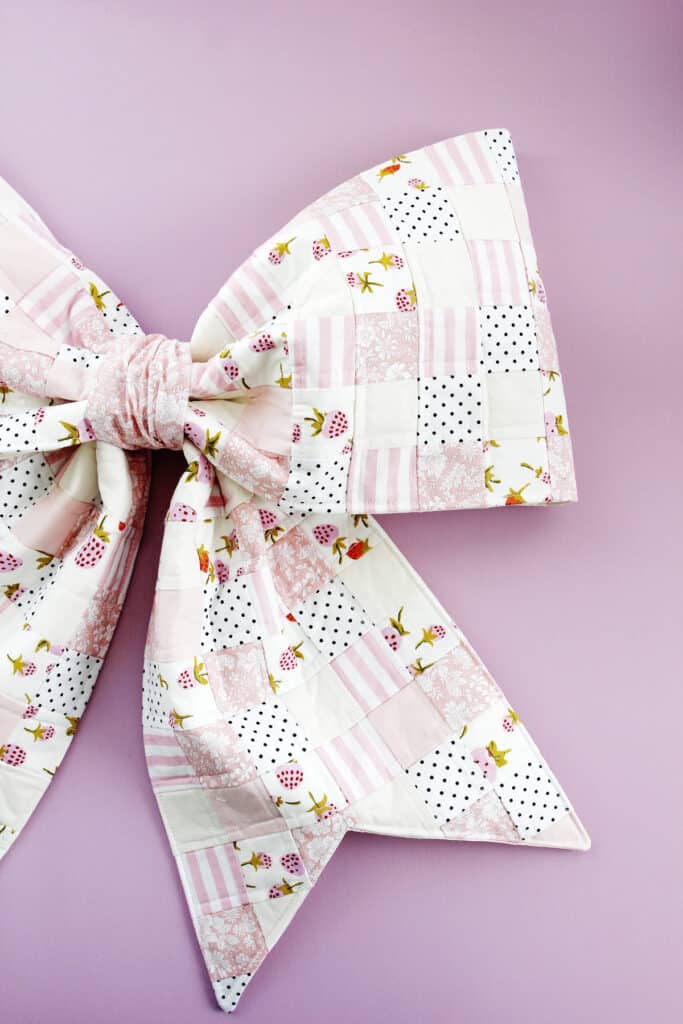 I Made a GIANT Patchwork Bow From Fabric Scraps!