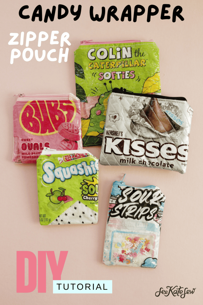 Candy Wrapper Zipper Pouch