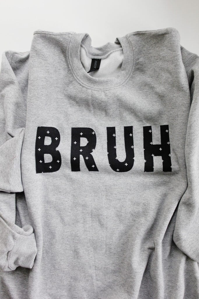 BRUH applique sweatshirt