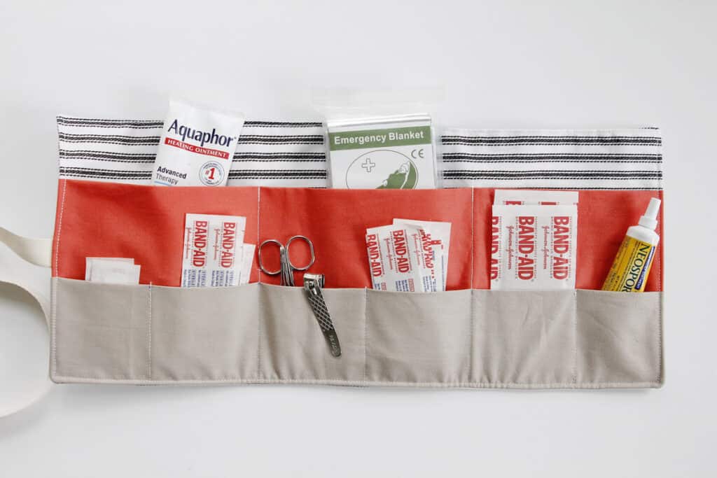 How to sew a portable first aid kit